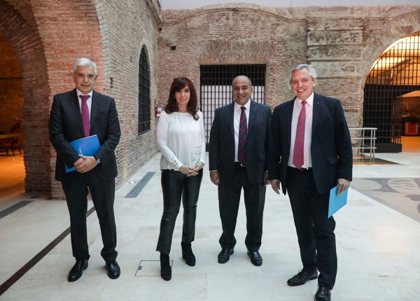 Julián Domínguez, Cristina Fernández, Juan Manzur y Alberto Fernández